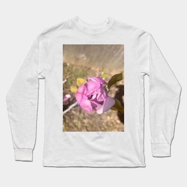 Pink Magnolia jane Long Sleeve T-Shirt by baksuart